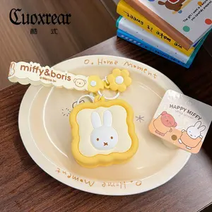 Kawaii Cute Miffy Rabbit Boris Bear Silicone Coin Purse Cartoon Anime Mini Earphone Bag  Coin Storage Bag Girl Gift