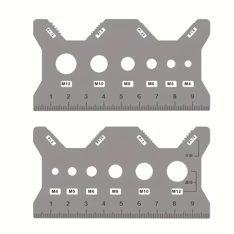 Stainless Steel Screw & Bolt Measuring Caliper, Precision Thread Gauge with Micrometer Scale, Durable Industrial Measurement Tool