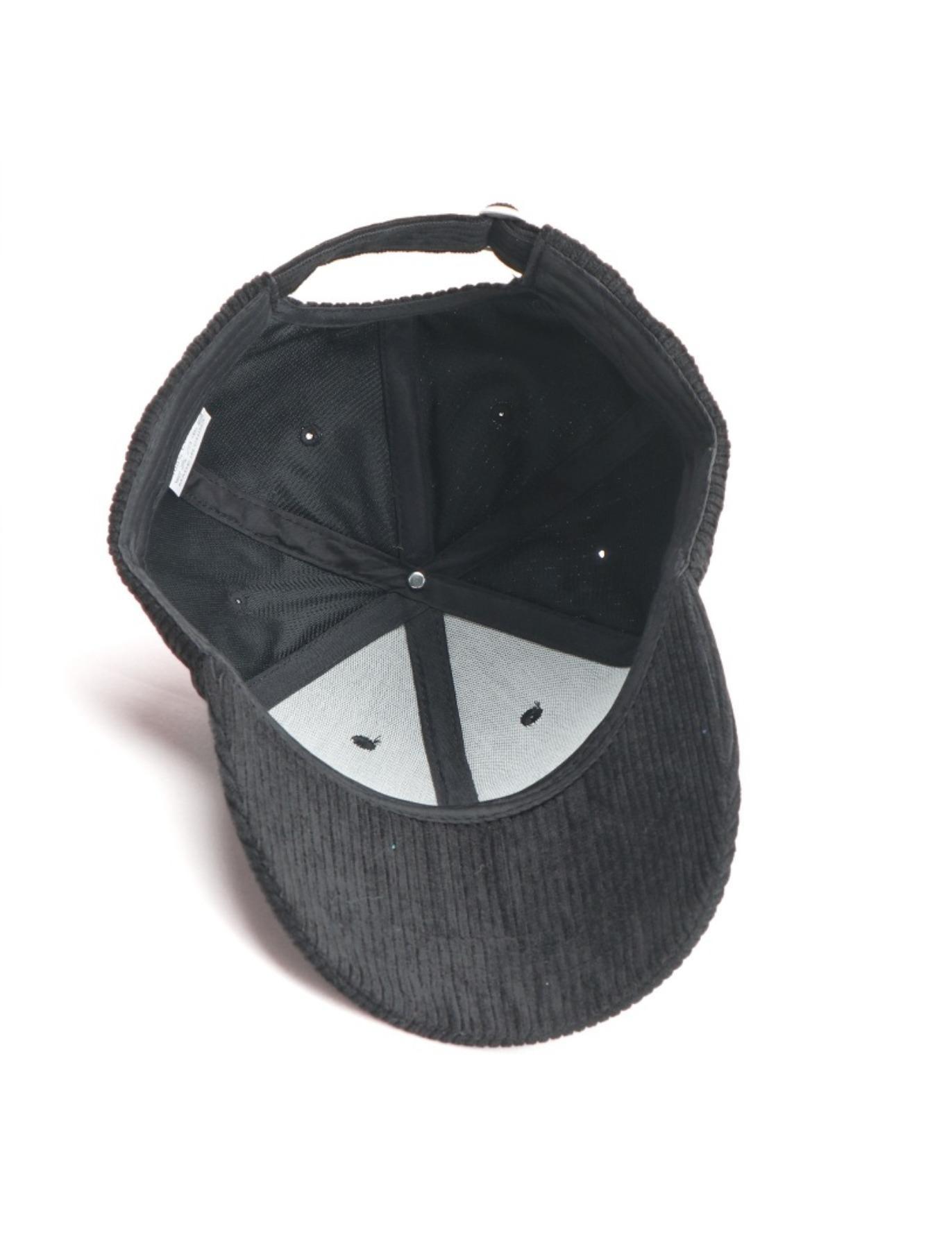 Unisex Solid Corduroy Baseball Cap Korean Style Curved Brim Duckbill Hat Warm Autumn Winter Daily Hat