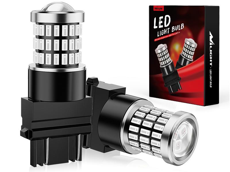 Nilight 57LEDs Red 3156 3056 4157 3057 3157 LED Bulbs (Pairs) t10