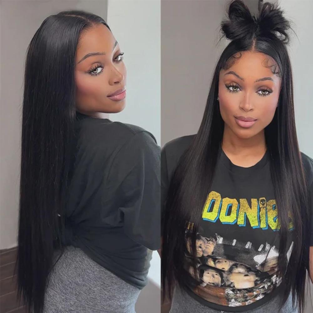 [28" Only for 95$] Bling Hair 13x6 13x4 Glueless Lace Frontal Wig Pre-Everything Ear To Ear Natural Hairline 180% Density 360 HD Lace Skin Melted Silky Straight Human Hair Wigs  #TikTokShopBacktoSchool