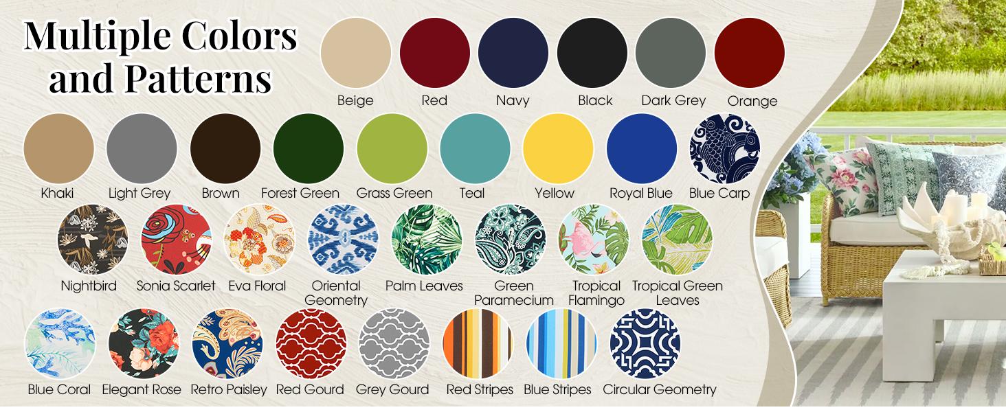 Downluxe Outdoor Chair Cushions for Patio Furniture, Water-Resistant Square Corner Patio Chair Cushions with Ties, High Density Foam Outdoor Seat Cushion, Perfect Home Decor, 18.5" X 16" X 3", #TikTokShopBlackFriday