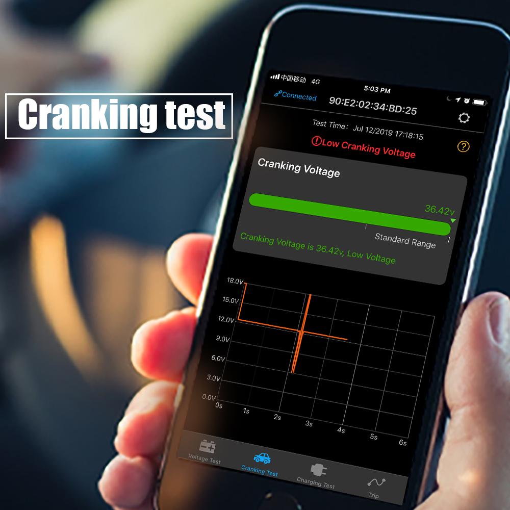 QUICKLYNKS-BM2 Auto Battery Monitor Bluetooth 4.0 12V Device Car Battery Tester Vehicle