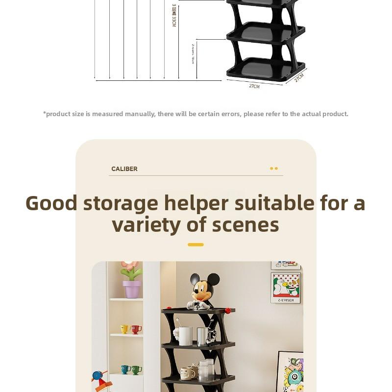 VHS Carefully Selected Foldable Simple Shoe Rack: Home Entryway Storage Essential, New-Style Shoe Organizer, Multi-Tier Space-Saving Narrow Shelf for Indoor Use, Stackable Shoe Organizer, Freestanding Shoe Storage