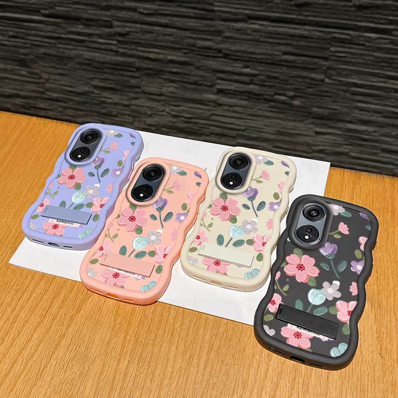1 Piece A38 Flower Romance Flexible Design Anti-Scratch And Stand Protection Made For OPPO A38 Ideal For Entertainment