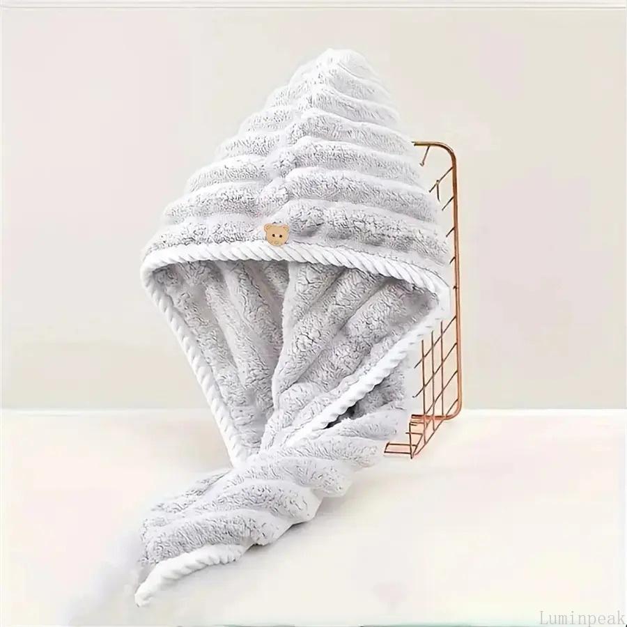 Unisex 3PCS Microfiber Hair Towel Wrap Pack - Quick Dry, Super Absorbent Drying Turban, Anti-Frizz, Soft Lightweight Bath Wrap for Curly & Long Hair, Travel & Gym Essential