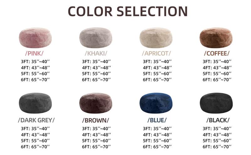 Bean Bag Chair with Memory Foam 3FT/4FT/5FT, Washable Flannel Cover, Cozy Seating for Home or Dorm Bean Bag Chair with Memory Foam 3FT/4FT/5FT, Washable Flannel Cover, Cozy Seating for Home or Dorm