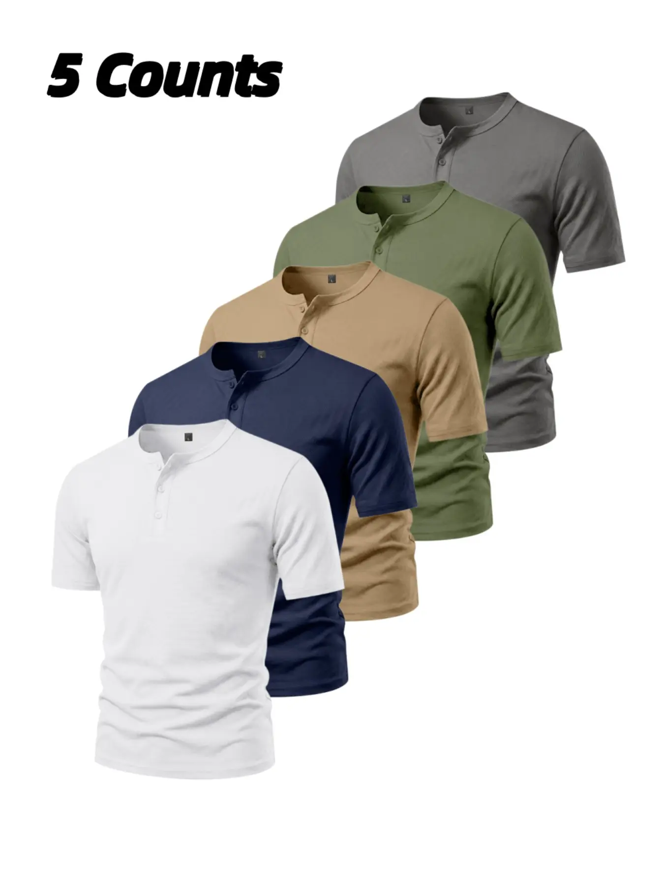 Dk gray,green,khaki,navy,white