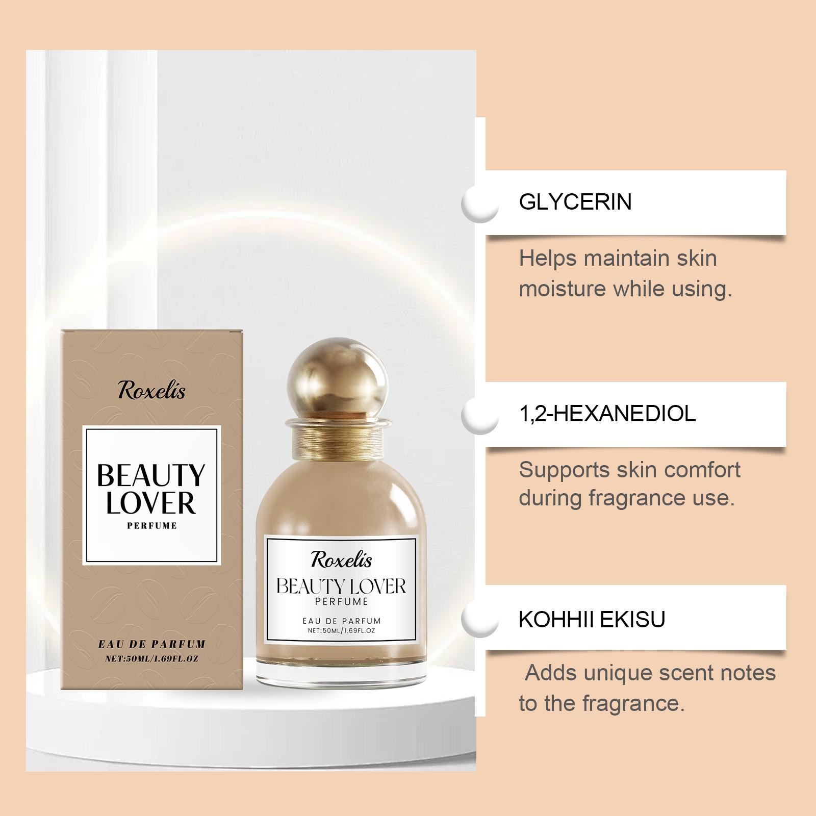 ROXELIS Warm Coffee Perfume | Coffee Extract Chamomile Coconut Fragrance, Gentle for Sensitive Skin, Long Lasting Warm Aroma for Dating & Daily