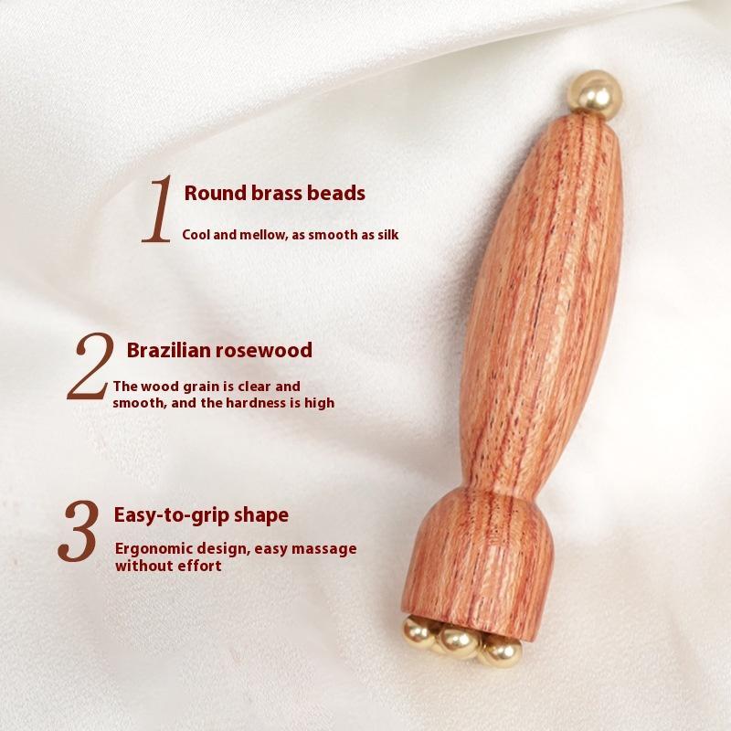 Wooden Facial Gua Sha Tool - Natural Wood Sculpting Massager for Face and Neck - Manual Self-Care Beauty Instrument, Light Beige
