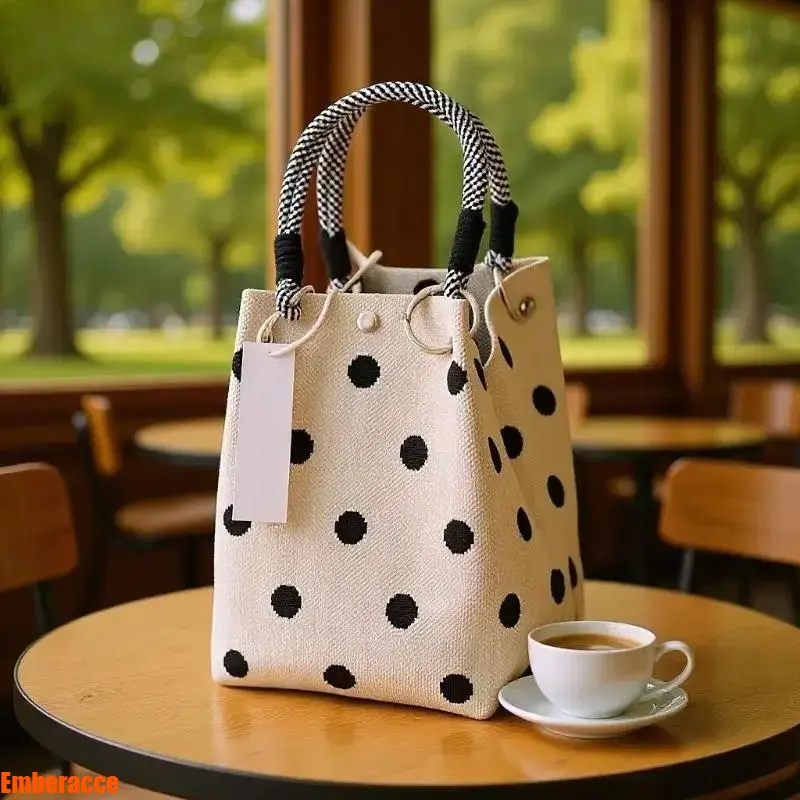 2026 Cute Woven Handbag for Women, Trendy Crochet Tote Bag with Colorful Braided Handle, Lightweight Breathable Shoulder Purse, Casual Summer Bag for Beach Vacation & Everyday Use