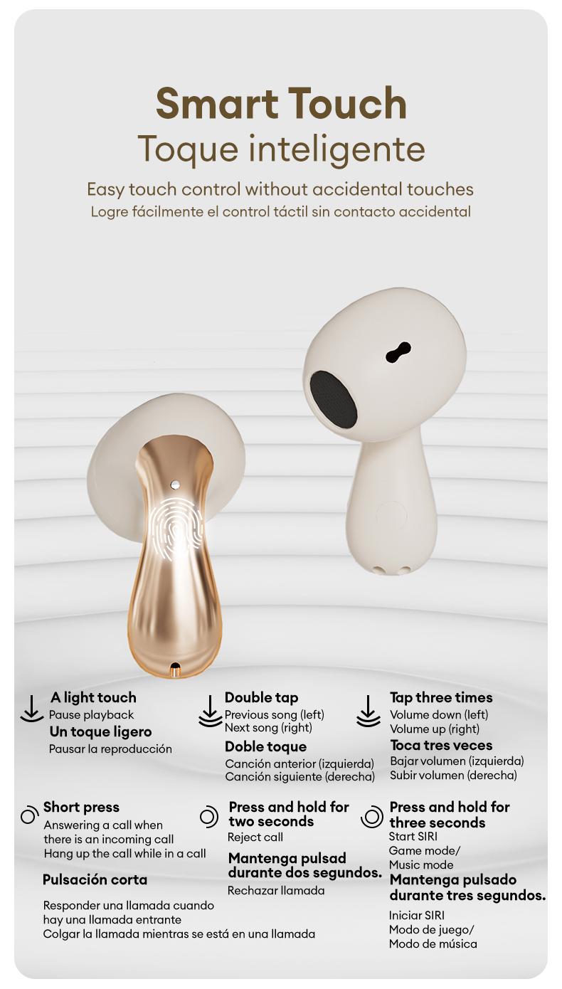 HYUNDAI SU6 TWS Bluetooth Remote Control Earbuds for Short Videos Viewing & Camera Remote HIFI Stereo Audio Headphones Compatible with Various System Electronic Headset