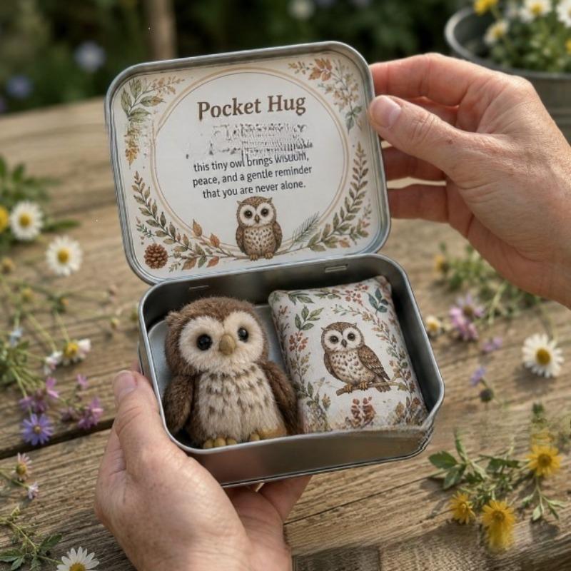 Fashionable Portable Personalized Creative New Hug Plush Keepsake Tin, Pocket Memorial Iron Box Gift, Unique Souvenir Container