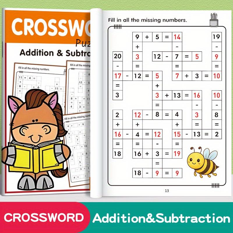 32-Page Math Workbook For Ages 7-10, Including, Number Lines, Crossword Puzzles, And Addition/Subtraction Multiplication Tables | Daily Arithmetic Practice For Grades 1-3, With Exercises And Practice Content, Learning Materials