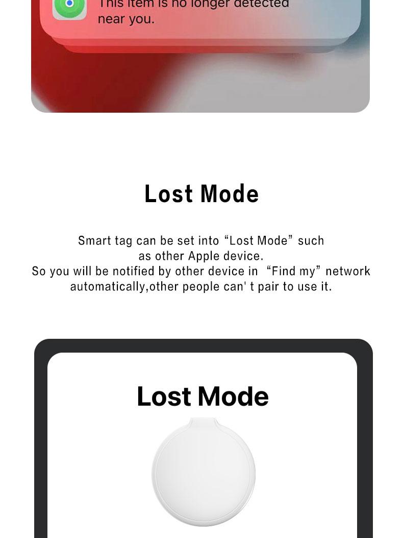 Smart tag air tracker, anti-loss smart location finder. Suitable for iOS systems to locate central devices and products. Useful for luggage, wallets, keys, privacy protection, and holiday gifts.