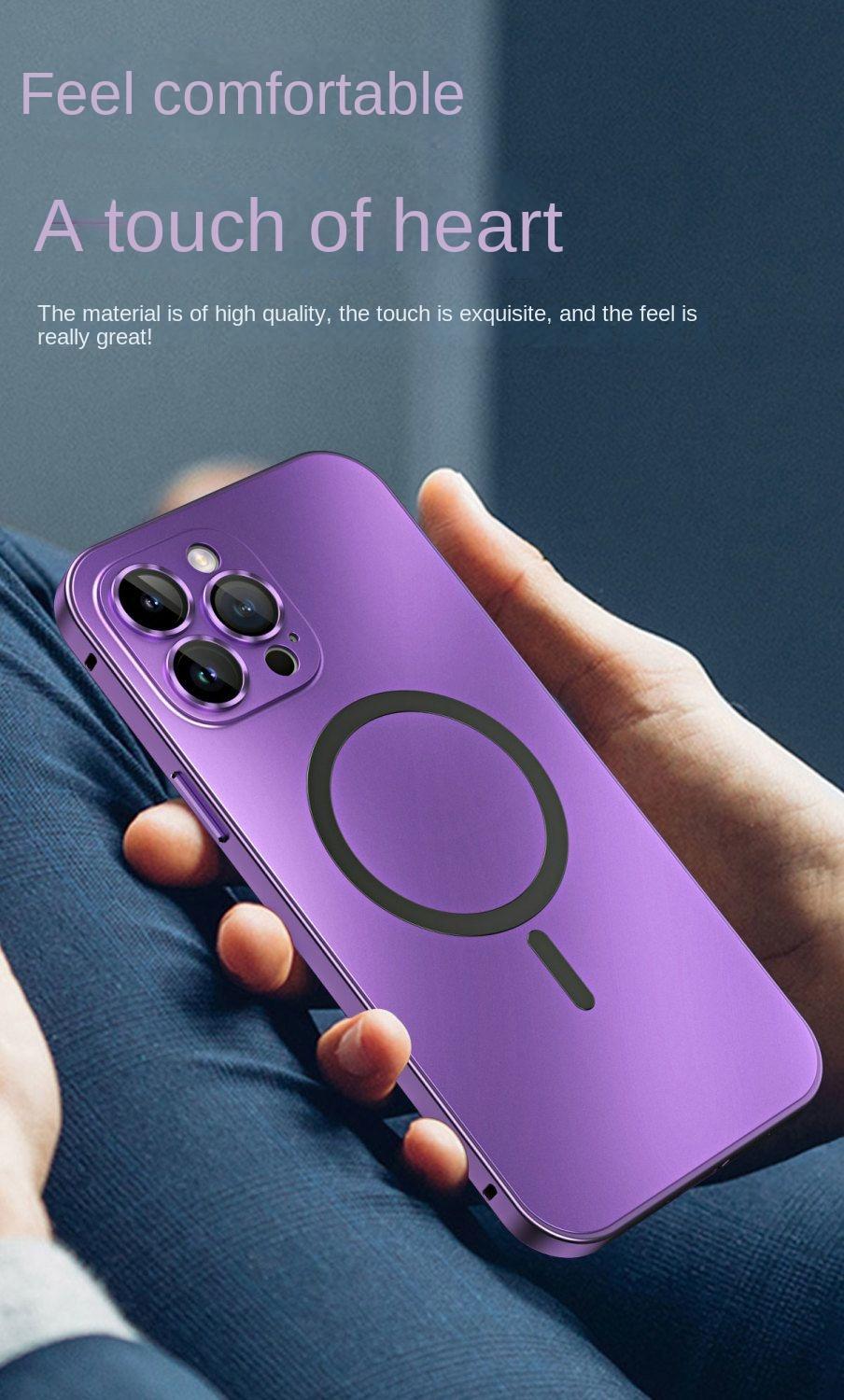 [LX]2025 Luxury Ultra Thin Original Machine Spring Fastener Protection Shell For IP16 15 14 13 12 Promax Aluminium Metal Frame With Lens Protective Magsafe Magnetic Wireless Charging Drop-Resistant Screen Protection Smartphone Cover Shockproof Phone Cases