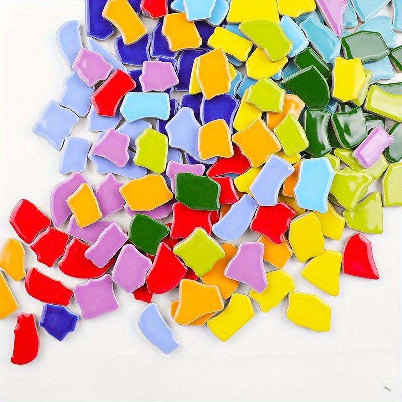DIY Ceramic Mosaic Tiles, Approximately 35 Pieces, 200g Irregular Shapes, Handmade Materials, Free Stone Patchwork Tile Scraps