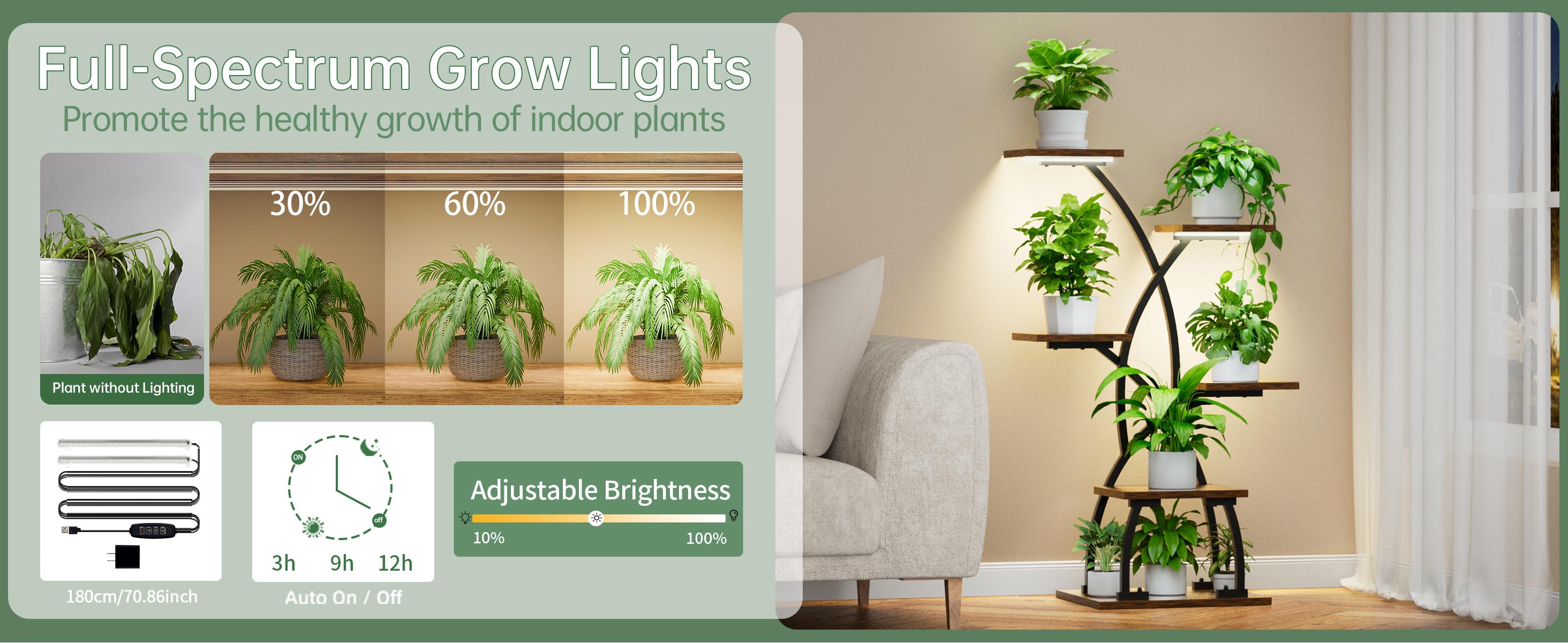 36" Tall Minimalist Standing Plant Rack with Grow Light - 6-Tier Corner Plant Stands for Indoor Plants Multiple, Metal Curved Flower Holder Display Rack for Patio, Balcony, Home Decor 36" Tall Minimalist Standing Plant Rack with Grow Light - 6-Tier Corner Plant Stands for Indoor Plants Multiple, Metal Curved Flower Holder Display Rack for Patio, Balcony, Home Decor