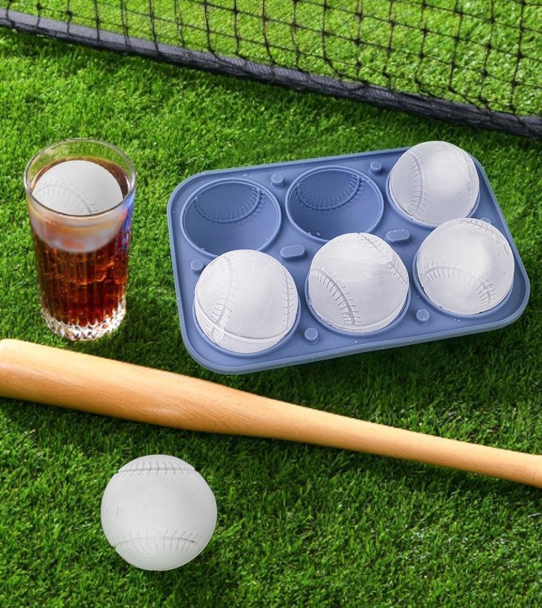 3D Baseball Ice Tray – Food-Grade Silicone Ice Mold, Reusable & Easy Release, Beer, Soda & Party Drink Accessory, Summervibes