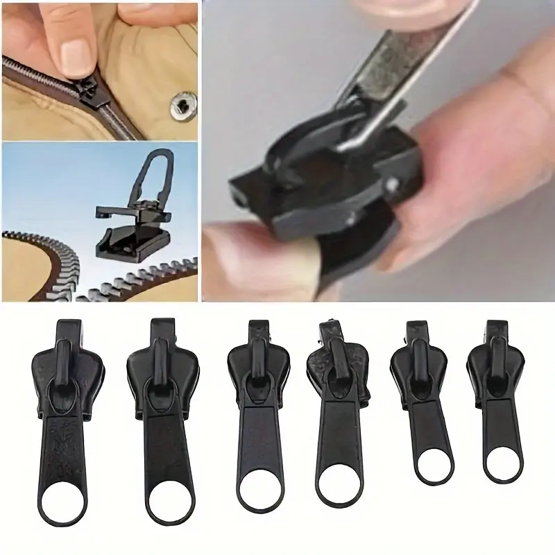 12 Piece Set of Multifunctional Zipper Heads, Durable Metal Zipper Replacement Set, Suitable for Jackets, Bags, and Clothing