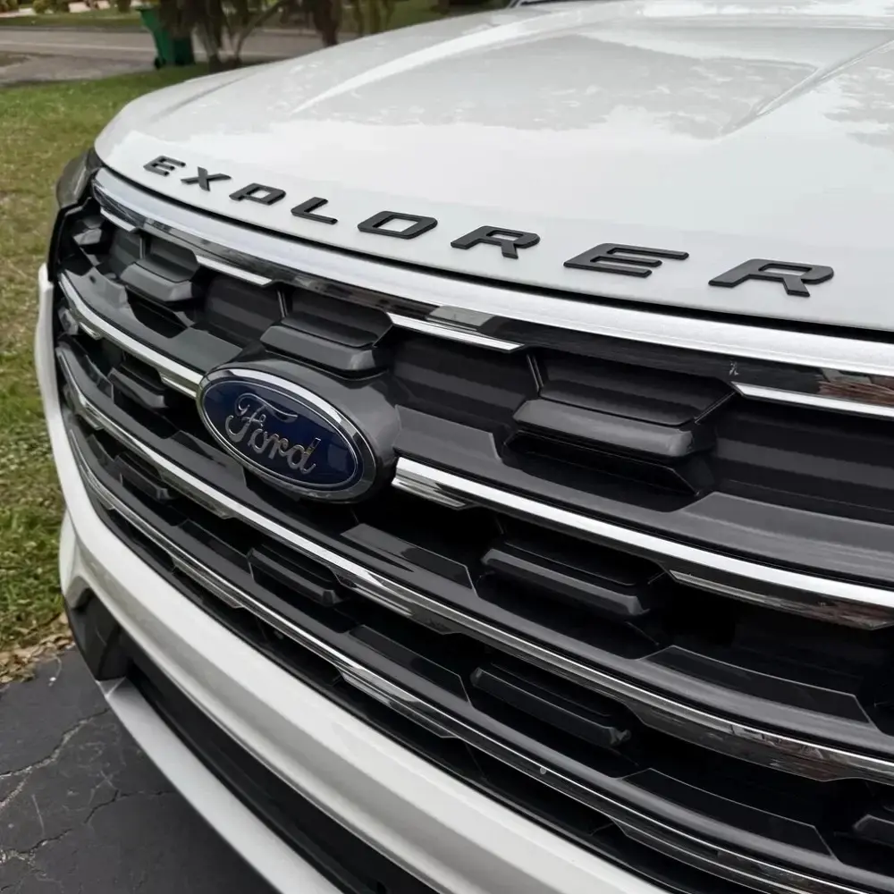 Front Hood Raised Explorer Letters Fit for 2011-2026 Explorer Model Emblem Decal Badge