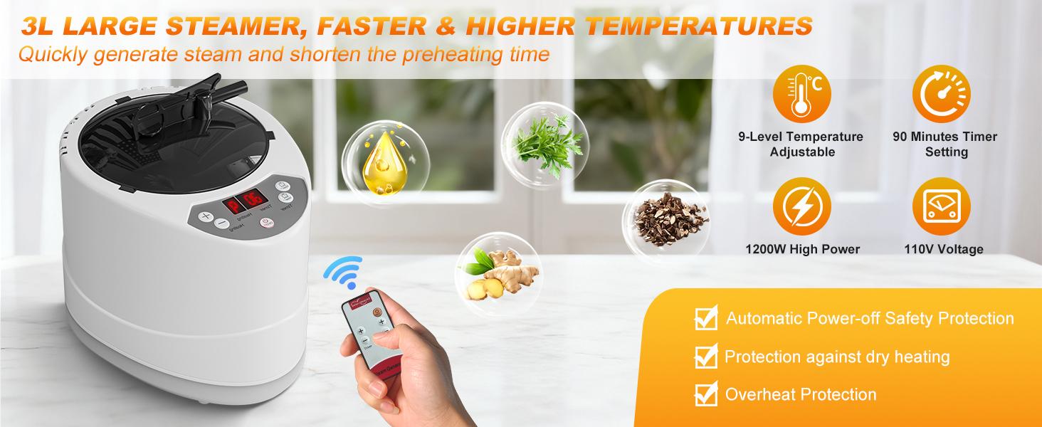 Lilypelle Upgraded 2 Person Portable Sauna Box, Extra Large Portable Steam Sauna for Home,Personal Sauna Tent Full Body with 2 Steamers, 2 Folding Chair,Remote Control