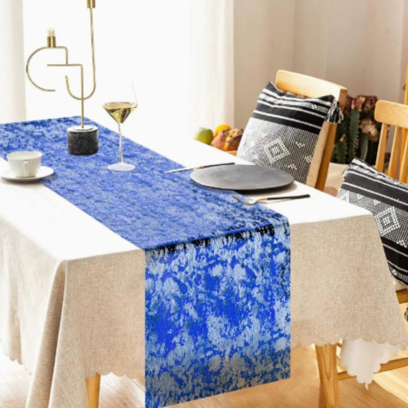 Mesh Table Runner, Elegant Event Decor Material, Perfect for Festivals, Parties, Weddings, Luxurious Golden Tablecloth
