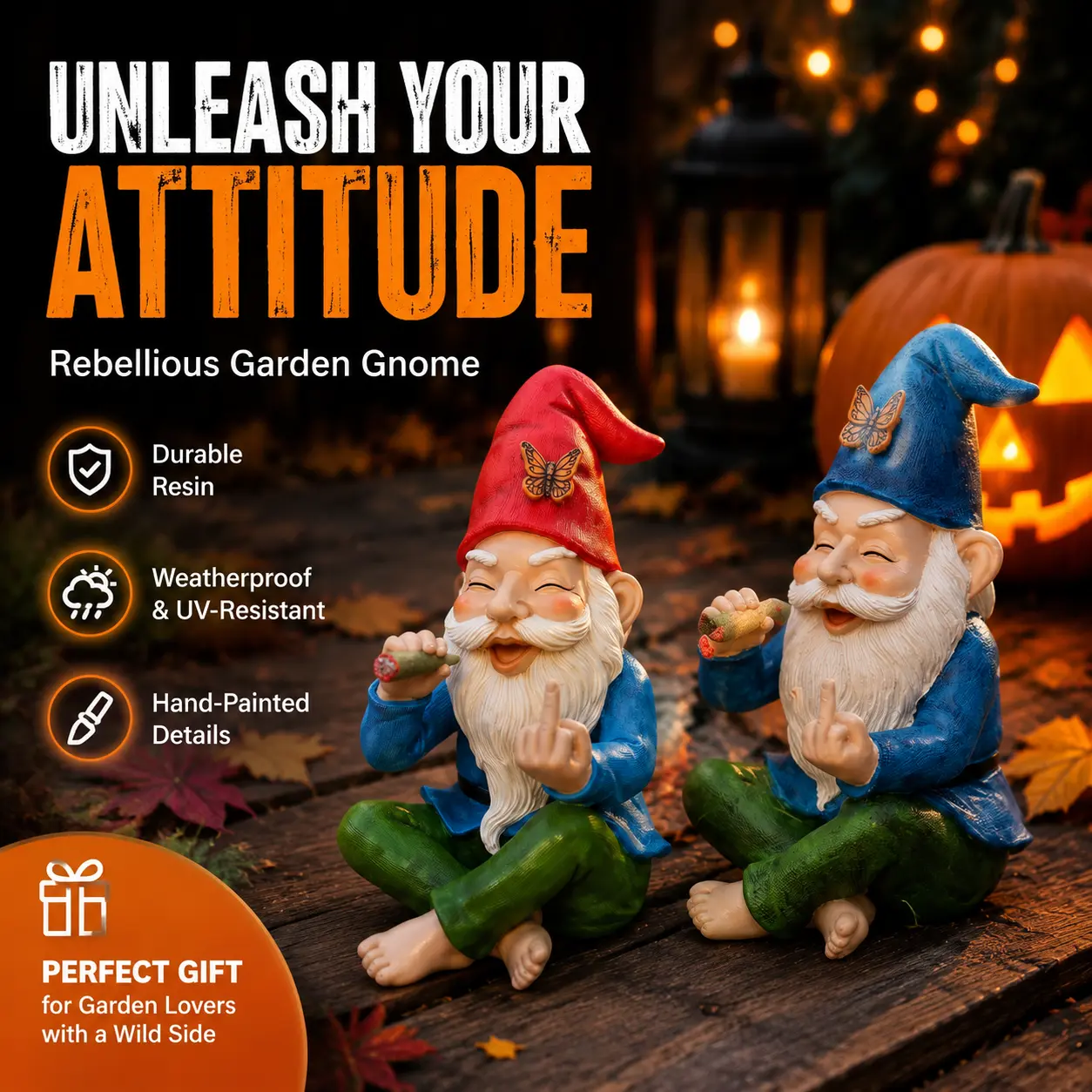 Vivid Detailed Funny Smoking Garden Gnome Statue Weatherproof Long Lasting Resin Lawn Ornament Cute Novelty Outdoor Yard Decor Eye-catching Landscape Figure Decor Perfect Holiday Gift For Backyard Patio Home Outdoor Decoration Accessory-YY2