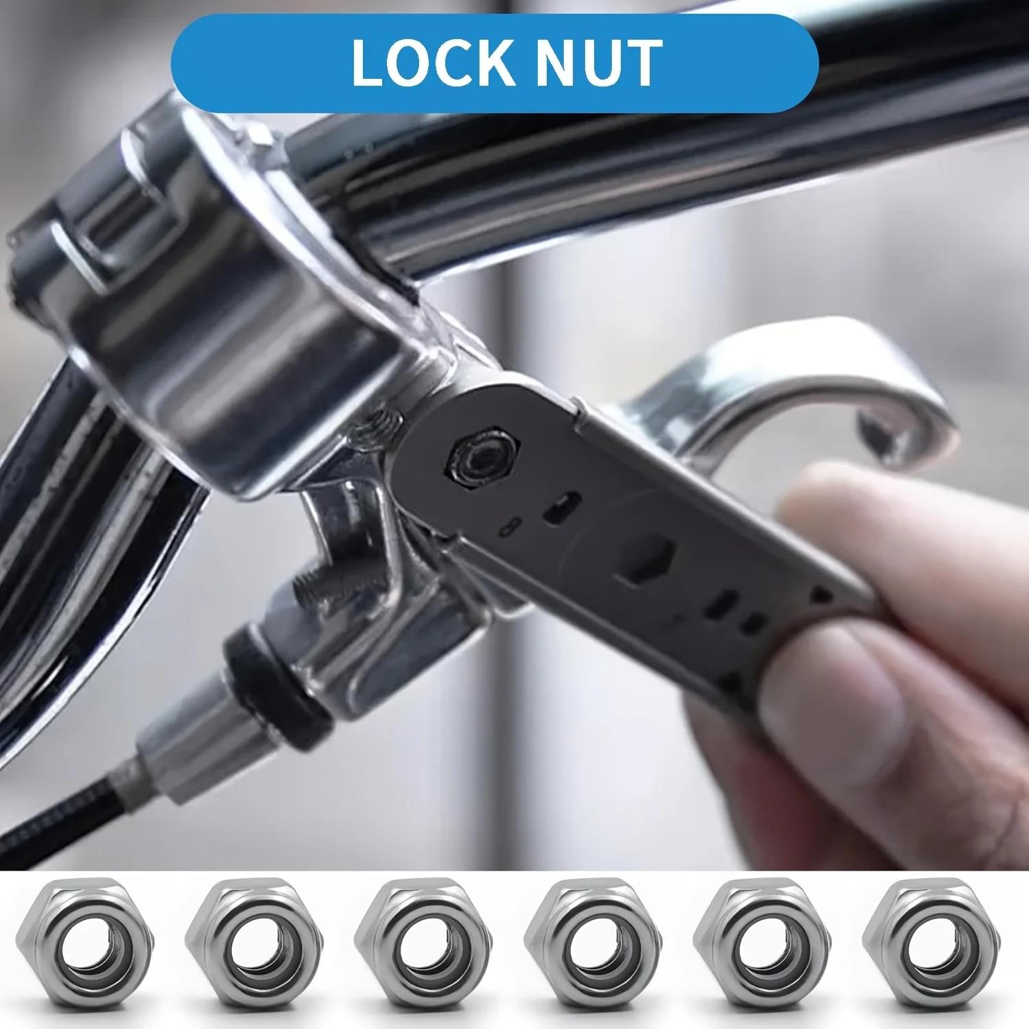 M3-M10 Anti-Loose Hex Nuts 42Pcs Anti-Slip Locking Fasteners for Industrial, Construction, Electronic & Automotive Fields.This premium 40-piece anti-loose hex nut set is a versatile and reliable hardware fastener solution.