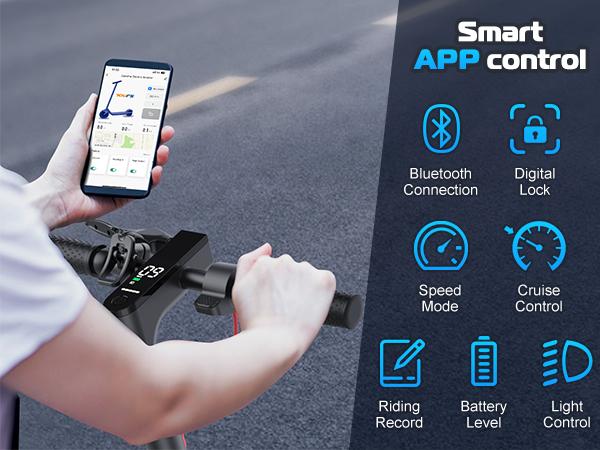 Winice Electric Scooter for Adults, Peak 630W Motor, 350W Motor,Max 264 lbs Load,Max 20 Mph & 18 Miles Range, 8.5" Solid Tires, Fast Folding Commuting E Scooter for Adults, Double Braking System and App Control