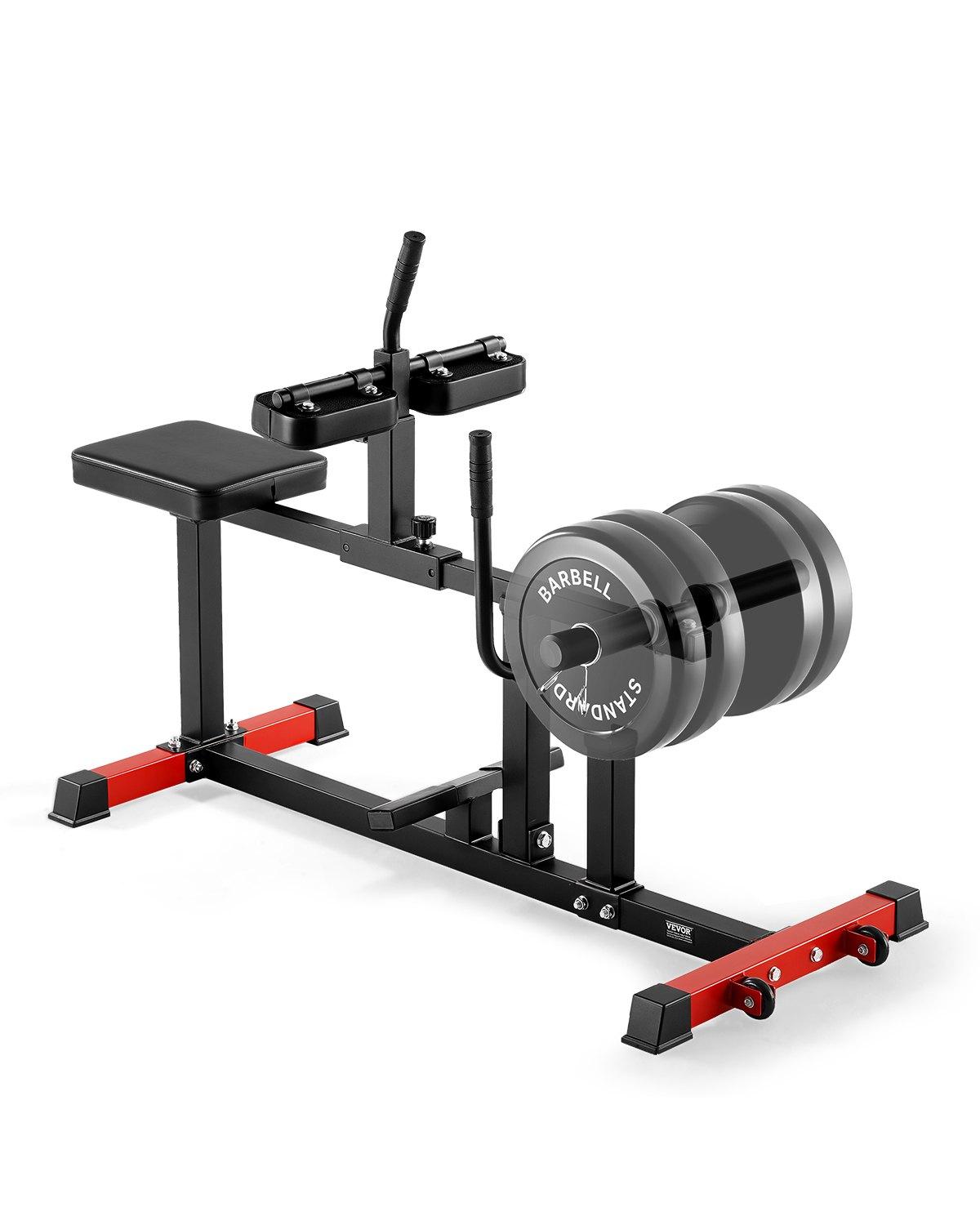 VEVOR Seated Calf Machine, 440 LBS Capacity Calf Raise Machine, Seated Calf Raise Leg Exercise Home Gym, Calf Workout Training Equipment, Lower Body Specialty Machine, Fit 1/2 inch Weight Plates