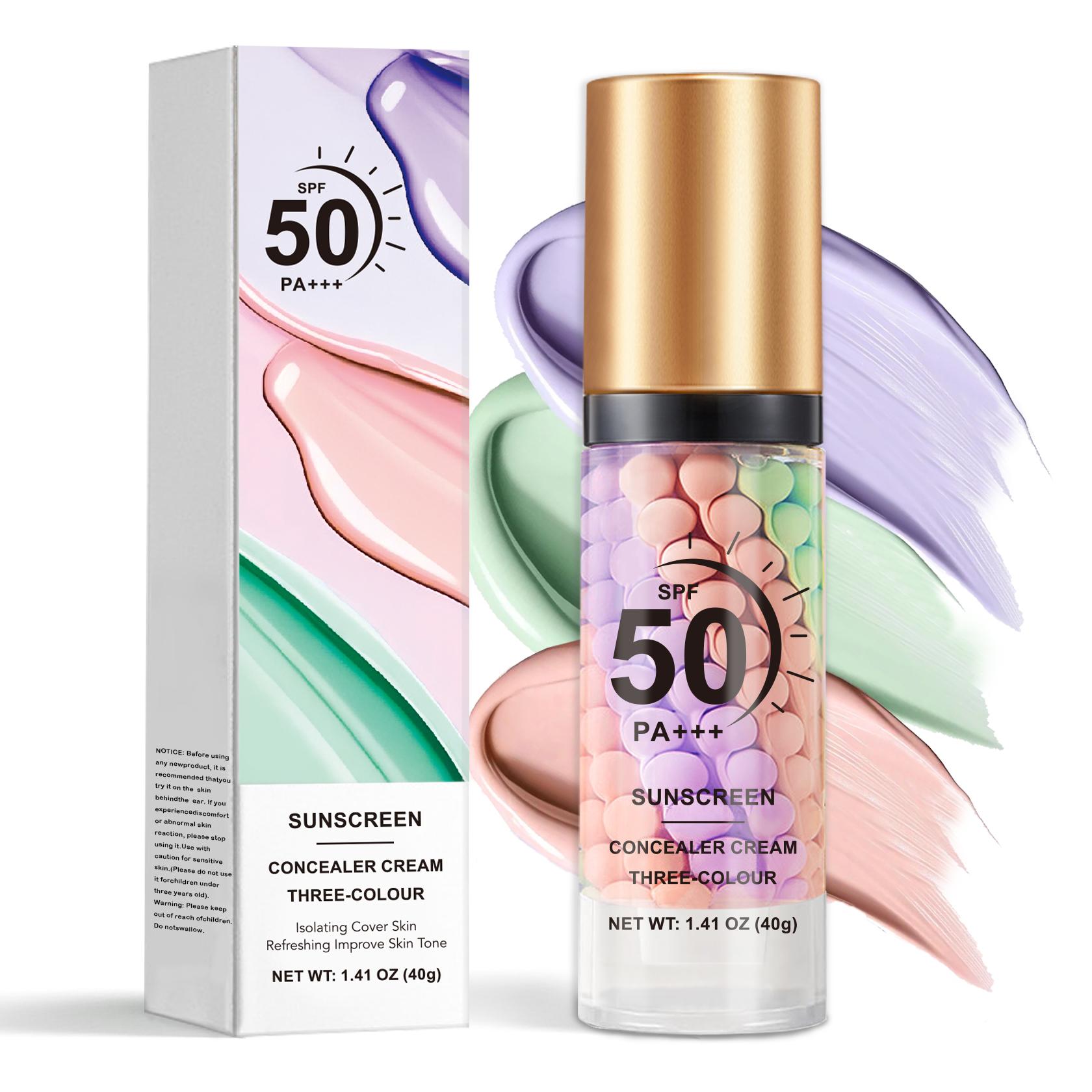 Spf50+ Lightweight Sunscreen SPF Primer for Face, One-Step Makeup ...