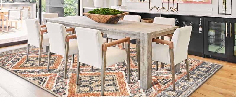 BESTSWEETIE Washable Rugs for Living Room, Area Rugs, Carpet, Soft Faux Wool Vintage Moroccan Runner Rug for Bedroom Non Slip Tpr Backing Low Pile, Distressed Aztec Rug