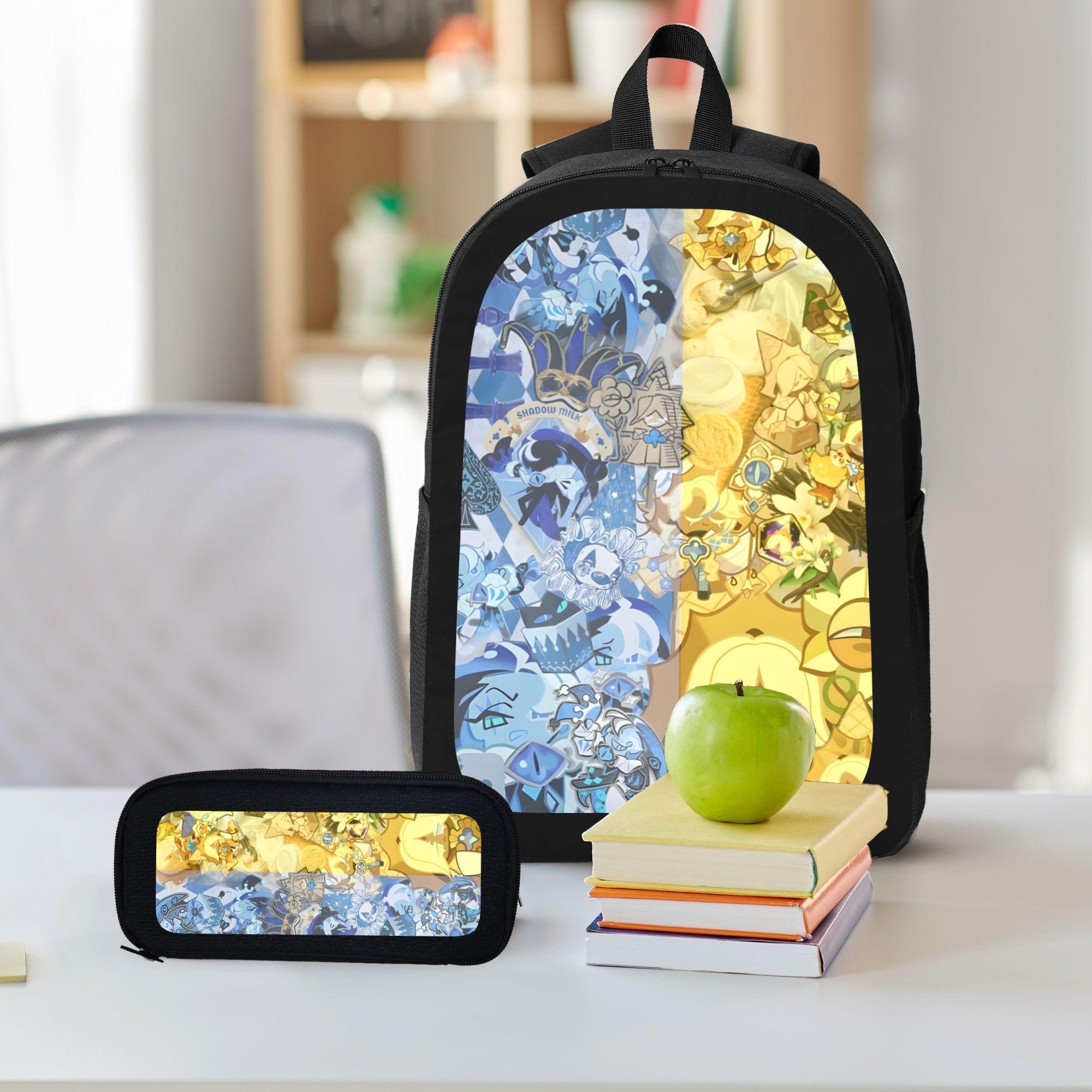 cookie run kingdom  Backpack 3PCS Set shadow milk cookie  School Bag Set ,unisex