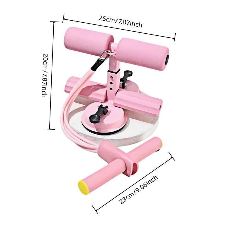 Abdominal Crunch Helper with Handle and Dual Suction Cups, Strong Suction Waist Trainer for Core Sculpting, Unisex Home Fitness Equipment