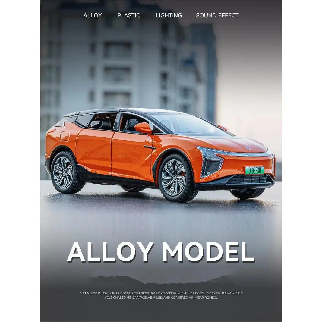 1:24 HiPhi X SUV Alloy New Energy Car Model Diecast Metal Electric Intelligence Vehicles Car Model Sound and Light Kids Toy Gift