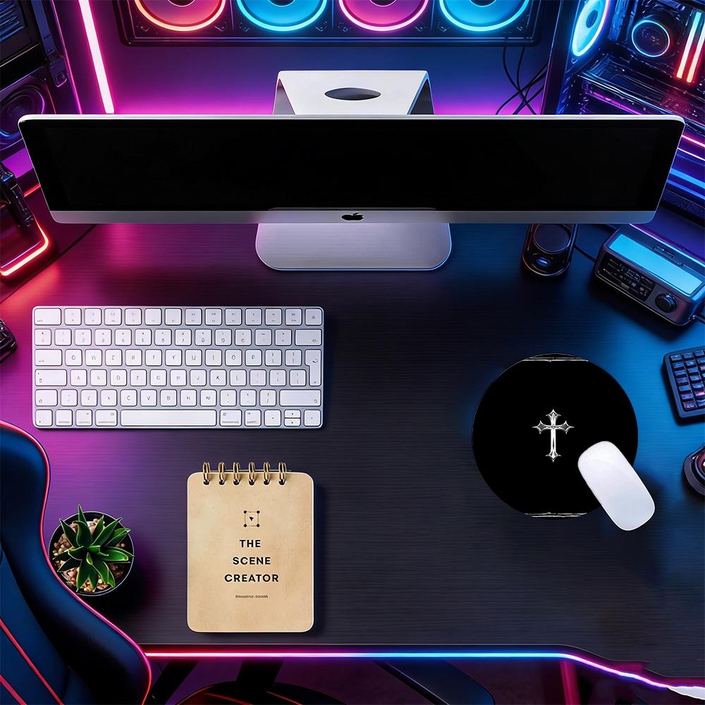 Dark Occult Cross Theme Large Extended Gaming Mouse Pad, Non-Slip Rubber Base Stitched Lock Edge, Intricate Frame Art Desk Mat, Durable PC & Laptop Accessory for Home/Office, Great Gift for Alt Aesthetic Fans, Computer Mouse Pad, Mousepad Dark Occult Cross Theme Large Extended Gaming Mouse Pad, Non-Slip Rubber Base Stitched Lock Edge, Intricate Frame Art Desk Mat, Durable PC & Laptop Accessory for Home/Office, Great Gift for Alt Aesthetic Fans, Computer Mouse Pad, Mousepad