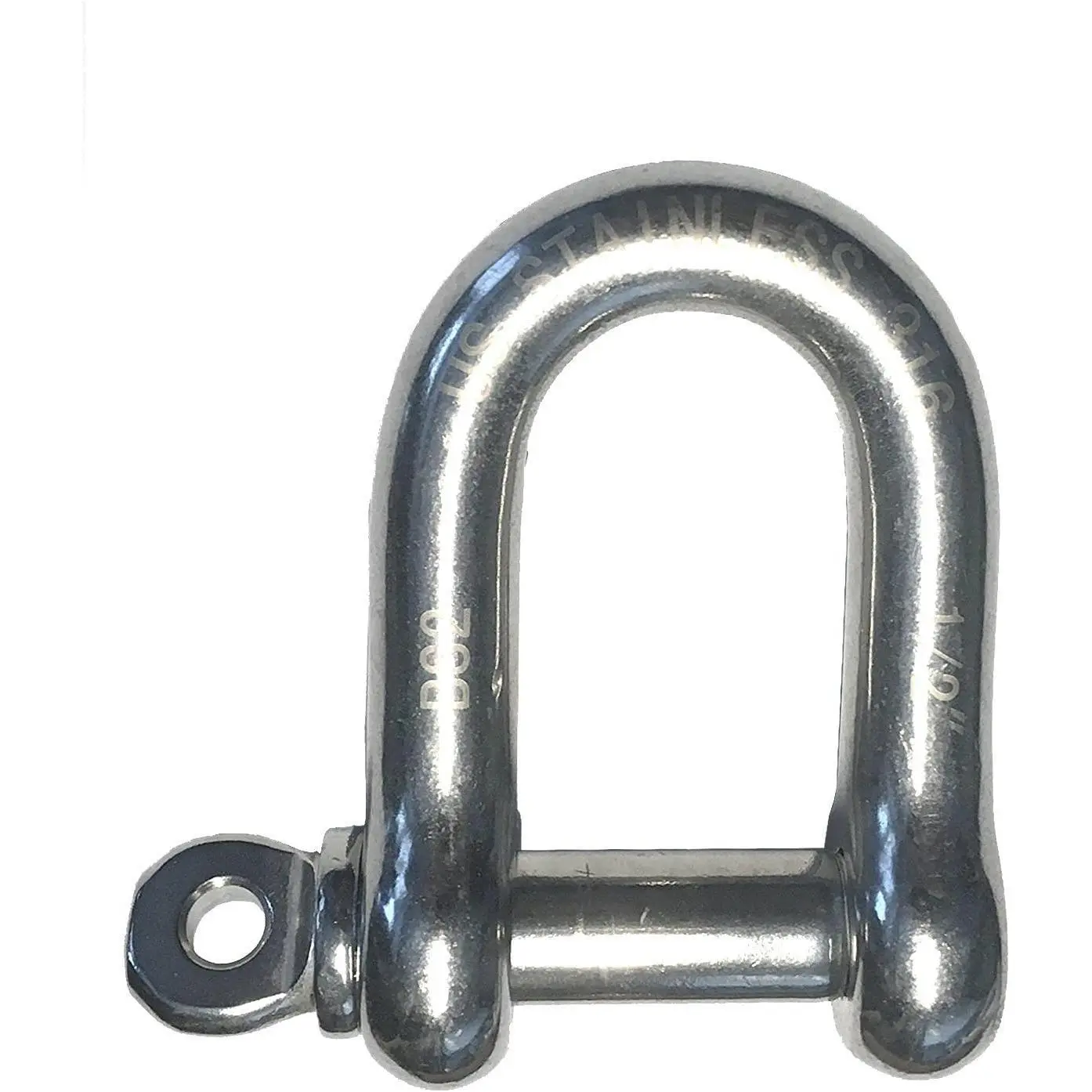 Stainless Steel 316 Forged D Shackle, Marine Grade Mooring Hardware for Boaters, 1/2 Inches (12mm) Corrosion Resistant, Corrosion Res.