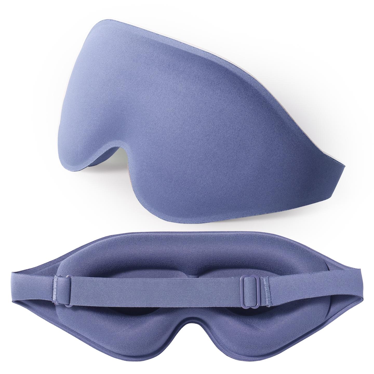 Upgraded Side Sleeper Sleep Mask, Full 3D Cup Design Zero Pressure, Breathable Fabric, Ideal for Travel, Naps, Shift Work, Unisex