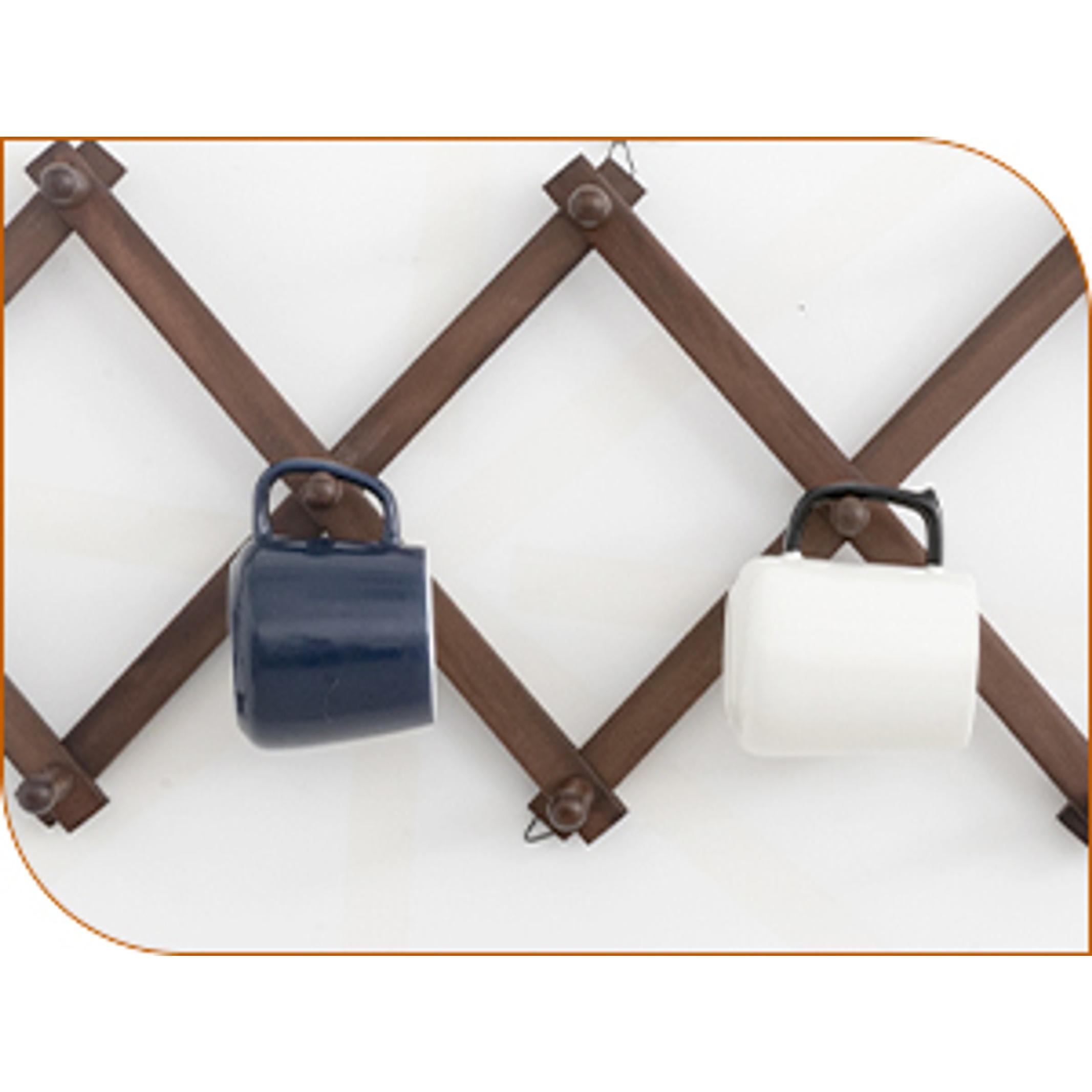 Hat Rack for Wall, Expandable Wall Hat Holder with 16 Hooks, 16 inch Wooden Wall Hook for Baseball Caps,Cowboy, Bag,Hoodie(Brown)