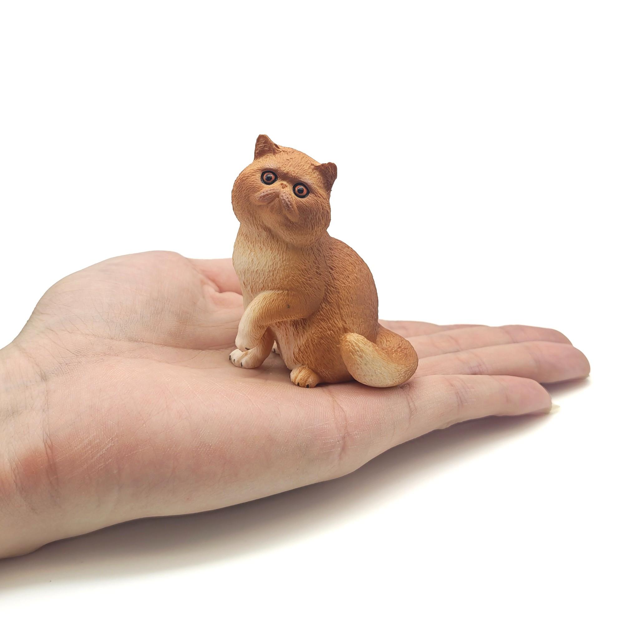 Realistic Cat Model Statue, Handmade Solid Cat Figurine, Office Desk Decoration, Bonsai Decor, Miniature Animal Scene, Home Farm Decor