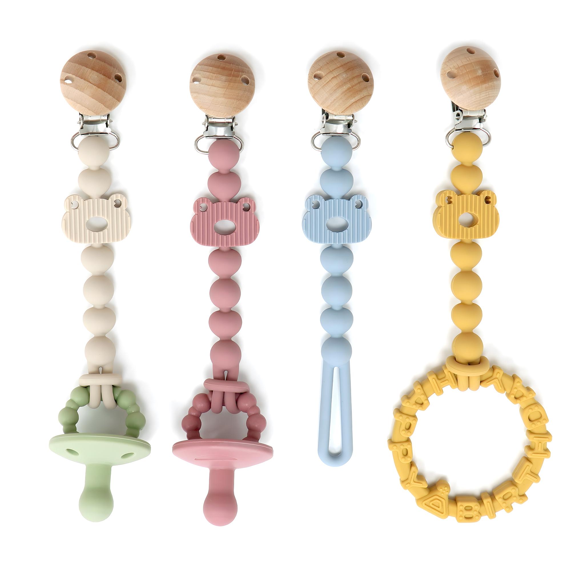 Silicone Pacifier Clip, Frog Shape Pacifier Holder, Suitable for Boys and Girls, Relieves Teething Pain, Baby Essential, Safe for Newborns