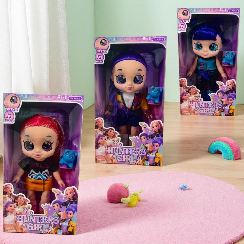 Cute K-Pop Dolls Role Play Toy, Rumi Mira Zoey Character Figure, Kids Collectible Desk Display, Fan Favorite Gift Cute K-Pop Dolls Role Play Toy, Rumi Mira Zoey Character Figure, Kids Collectible Desk Display, Fan Favorite Gift