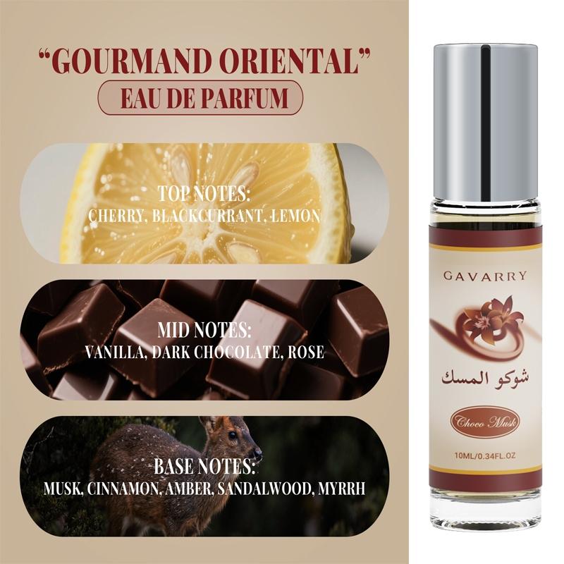 Women's Rollerball Perfume Oil, Oriental Food Chocolate Scent, Herbal Fragrance, Travel Size 10ML, Ideal for Dates, Parties, Daily Use