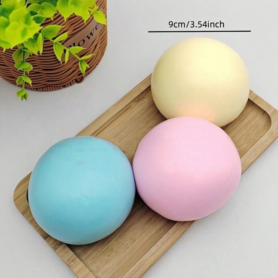 1/3/6 Counts Extra Large Stress Relief Ball, Squeeze Ball, Decompression Squeeze, Elastic Pressure Dough, Liquid Cheese Squeeze Toy, Quiet Anxiety Relief for Adults & Teens, Stress Relief Fidgeting