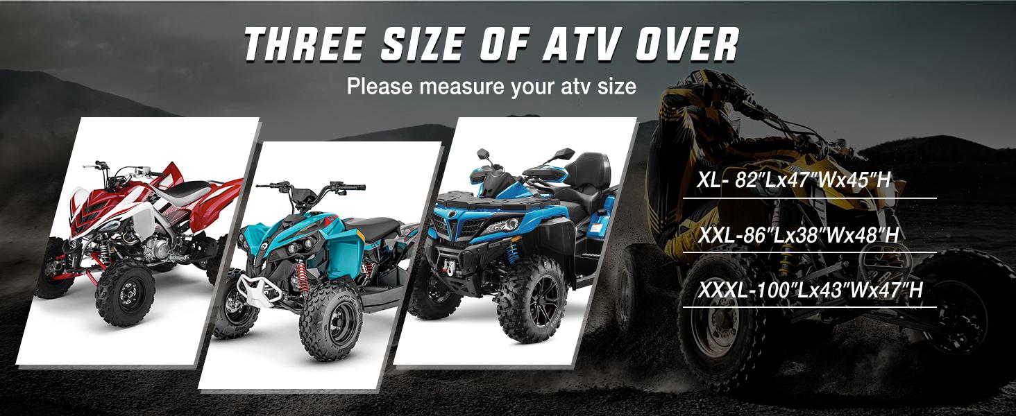 Nilight ATV Cover Waterproof 420D Heavy Duty Ripstop Material Black Protects 4 Wheeler from Snow Rain All Season All Weather UV Protection Fits up to 82"(82'' Lx47''W x 45''H) waterproof car All-Weather Reflective Outdoor  dealsforyoudays