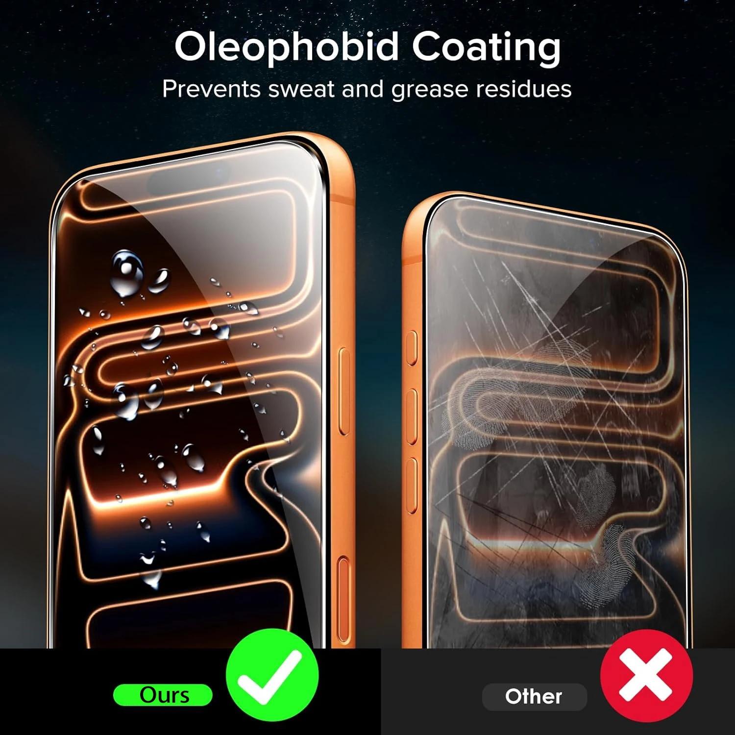 2 Pcs HD Tempered Glass Screen Protector Compatible With IPhone 17 Pro Max 17Pro 17 Air 16/16 Plus/16 Pro/16 Pro Max/15/14/13/12/11/X/XR/XSMAX, Scratch -Fingerprint, Case Friendly, Full Coverage, Bubble Free