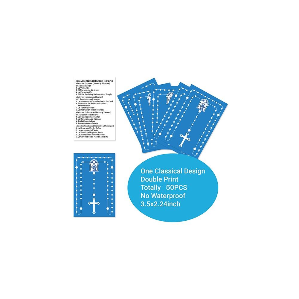 Spanish Rosary Prayer Cards, Gospel Booklets, Roman Road Salvation Bible, Christian Leaflets, Catholic Evangelism Cards, Church Easter Party