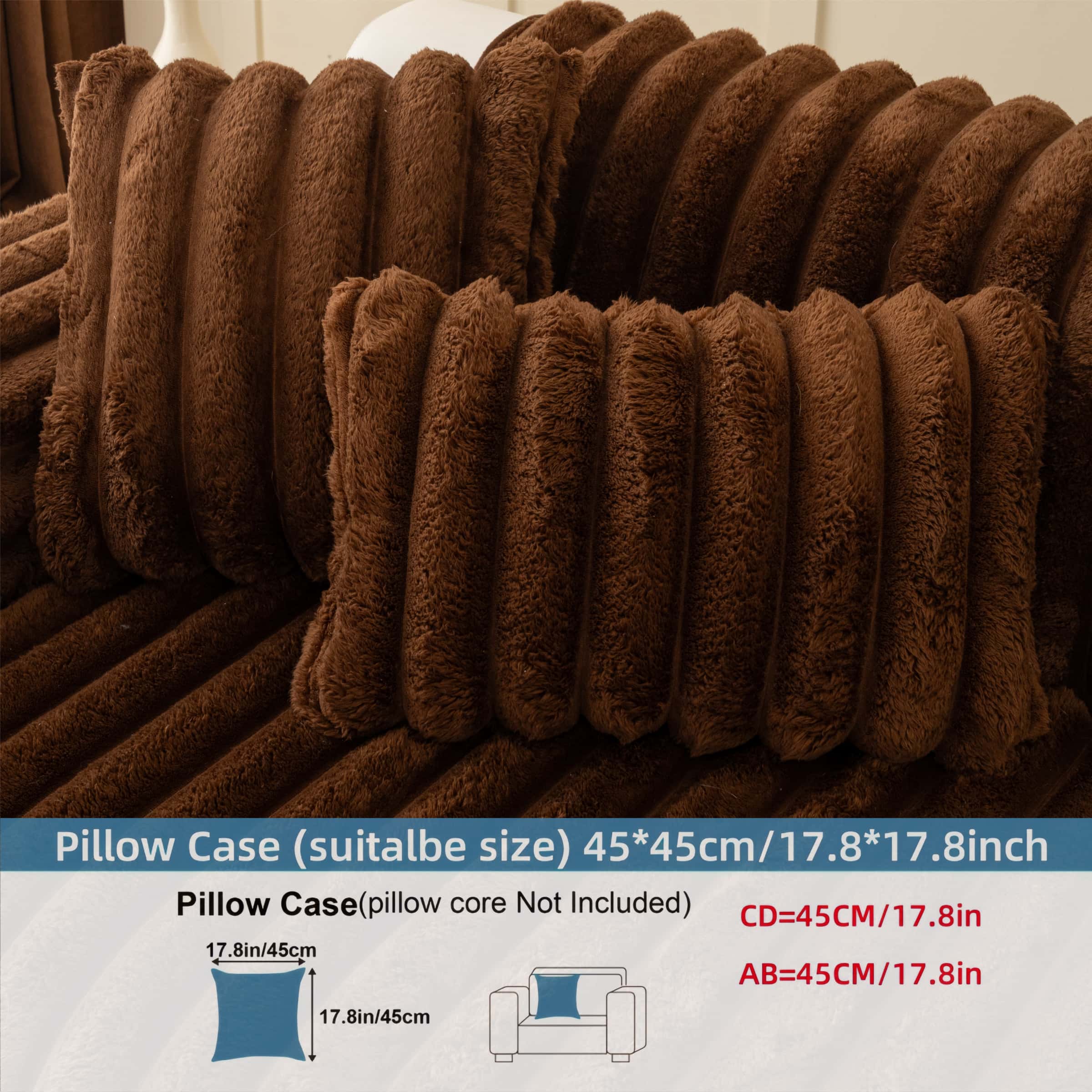 Solid Color Plush Sofa Cushion Cover, Sofa Slipcover, 1 Count Pet-friendly non-slip couch protector, soft & warm thick fleece, machine washable, anti-scratch cat/dog friendly throw, universal fit 1/2/3/4-seater & L-shape sectional