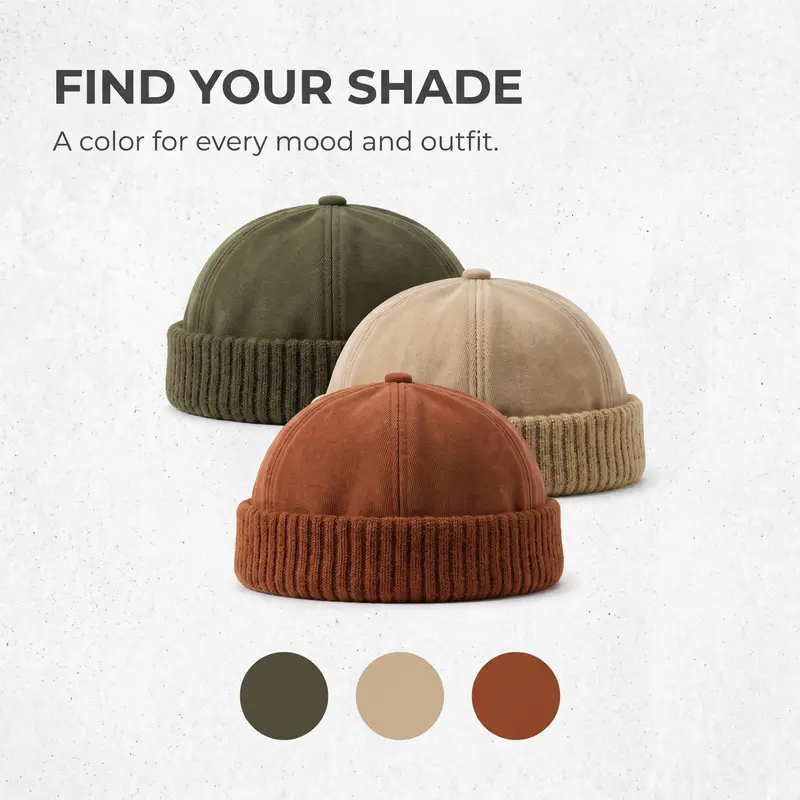 Unisex Knitted Skull Cap Beanie Beret - Cotton Blend, Adjustable Soft Stretch Fit, Plain, Korean Fashion Streetwear Hats for Women, Cold Weather Essential
